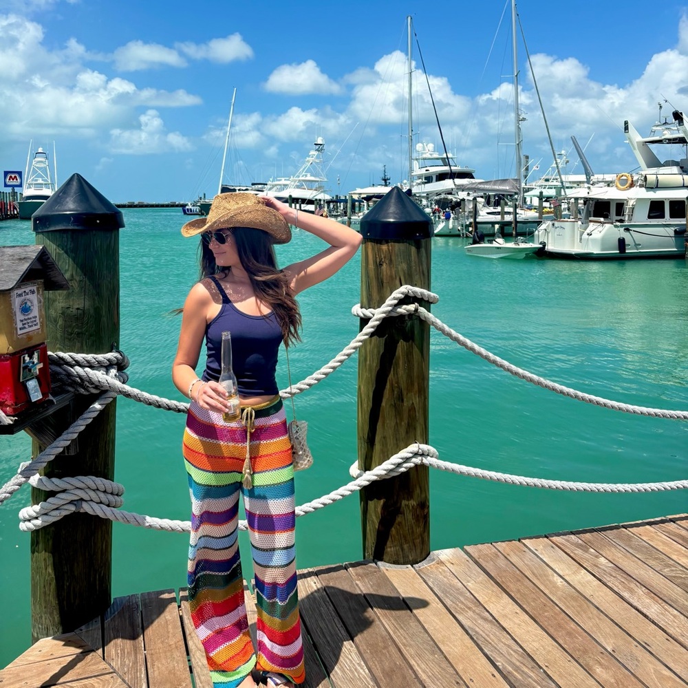 PQ Striped Coverup Pants